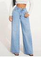 Wide Leg Denim Pants - THE VOGUE APPARELS