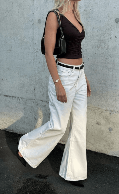 White Wide Leg Jeans