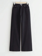 BLACK WIDE LEG JEANS