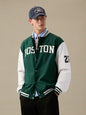 EVER GREEN BOSTON EDITION VARSITY JACKET.