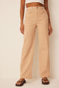 Beige Wide Leg Jeans