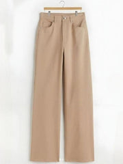 BEIGE Wide Leg Denim Pants