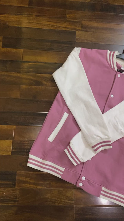 Pink Blossom Varsity Elegance