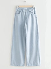 ICE BLUE WIDE LEG JEANS