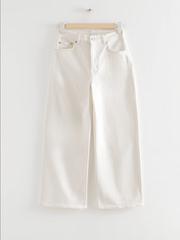 WHITE WIDE LEG JEANS