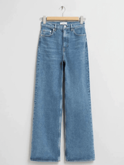 MID BLUE WIDE LEG JEANS